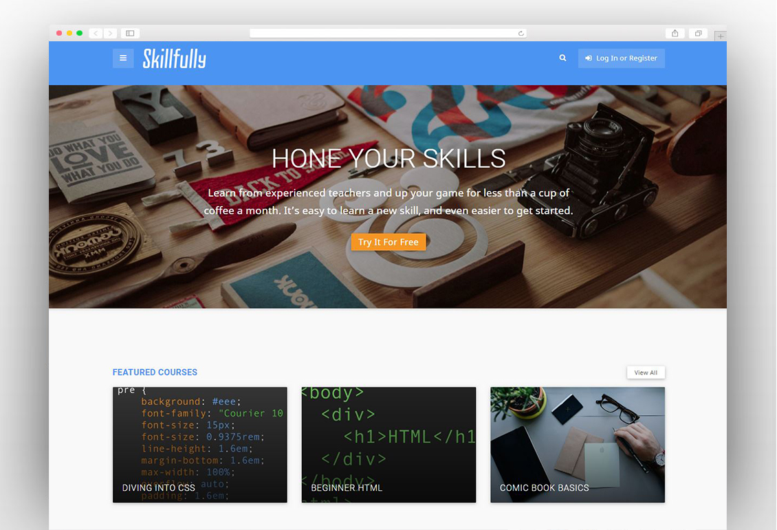 Skillfully - A Learning Management System (LMS) Theme