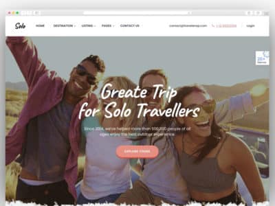 Travel Booking WordPress Theme