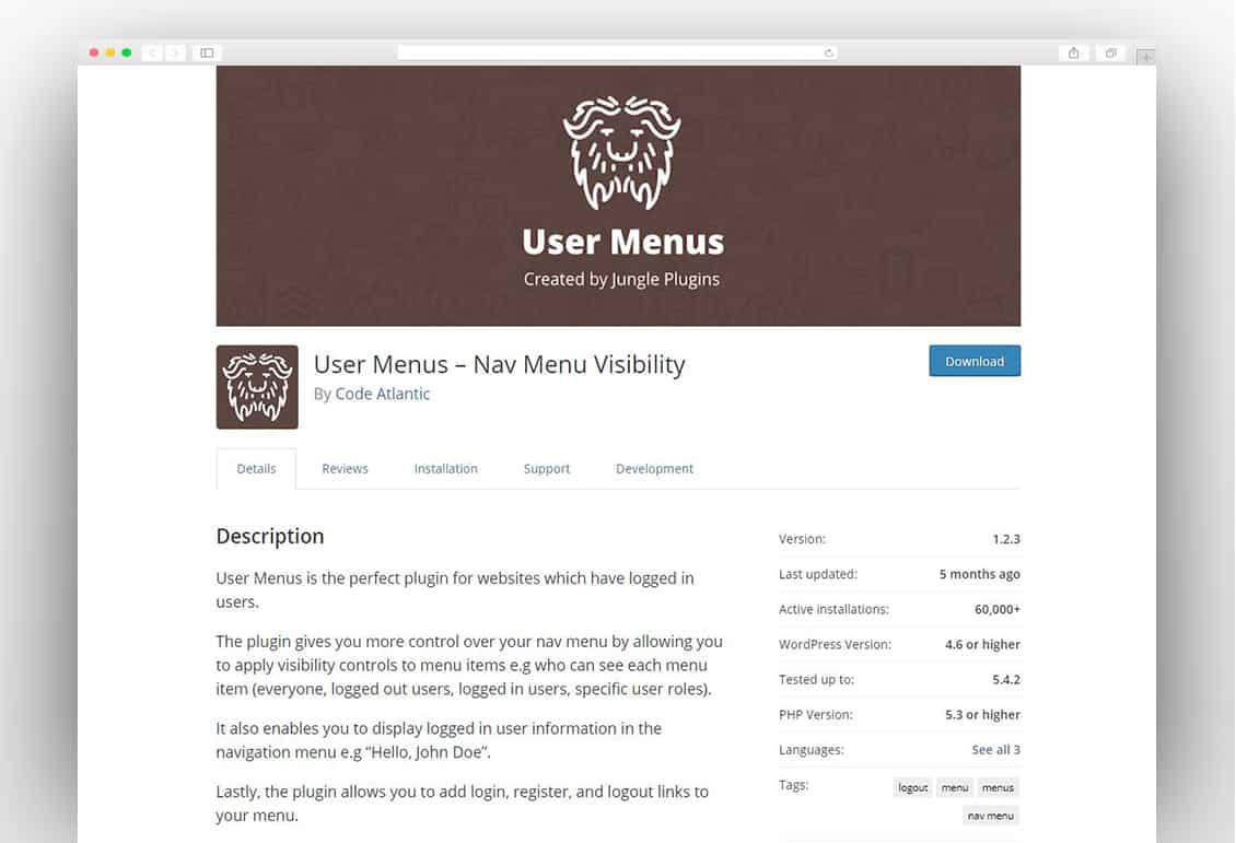 User Menus – Nav Menu Visibility