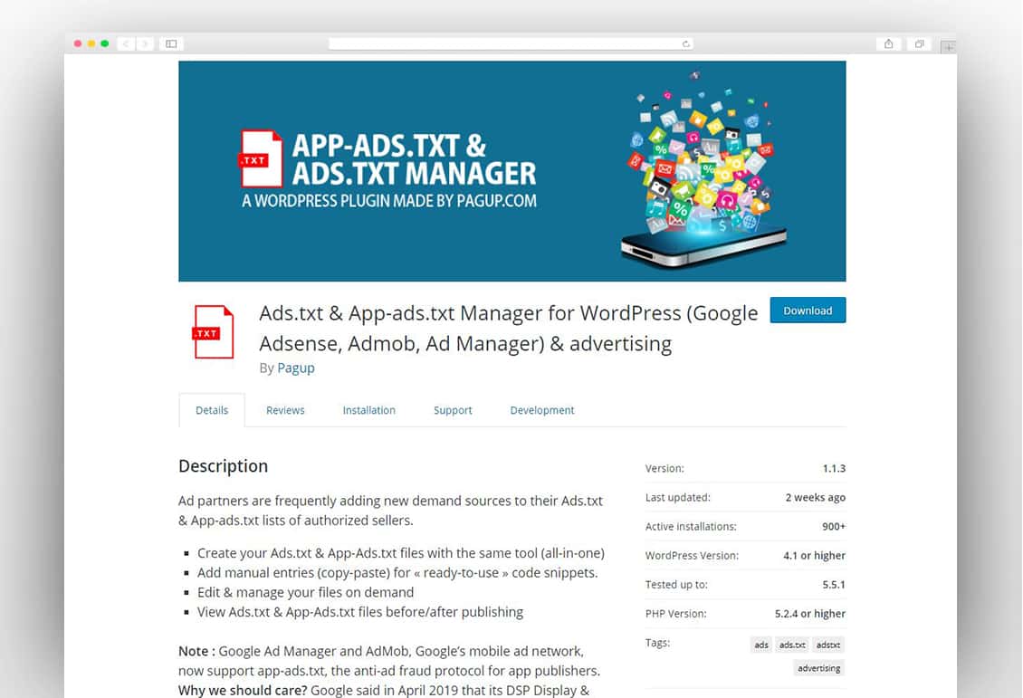 Ads.txt & App-ads.txt Manager for WordPress (Google Adsense, Admob, Ad Manager) & advertising