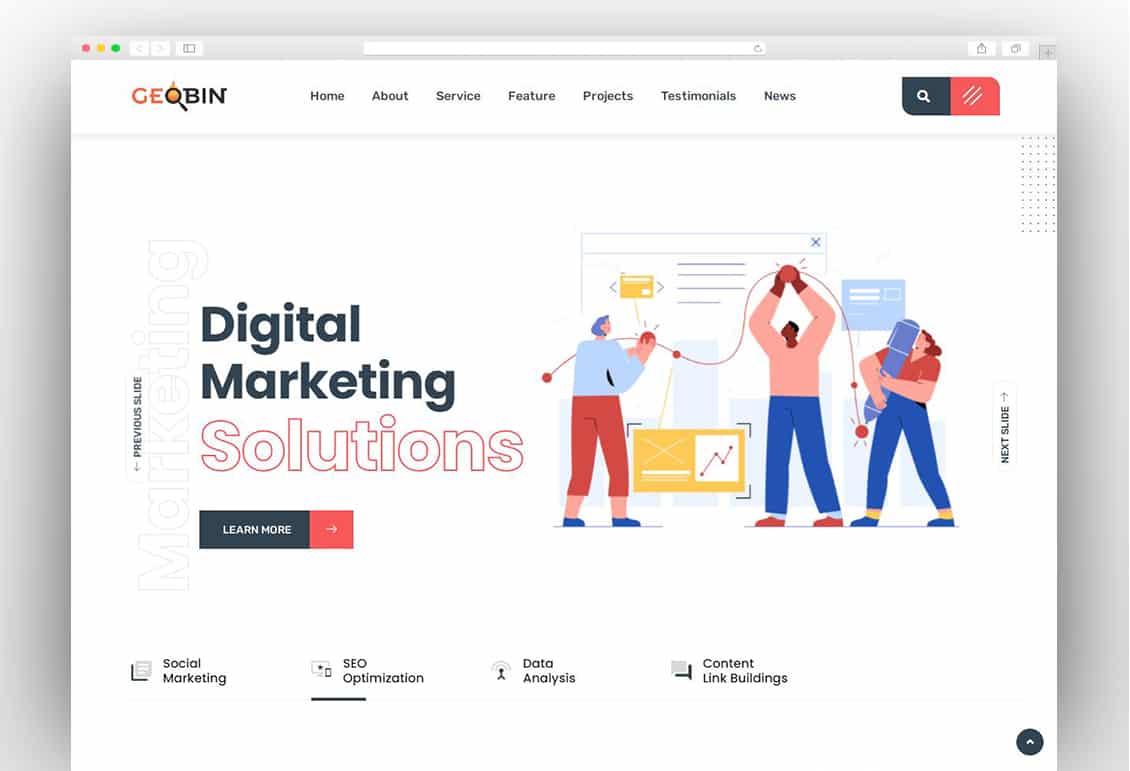 GeoBin | Digital Marketing Agency, SEO WordPress Theme