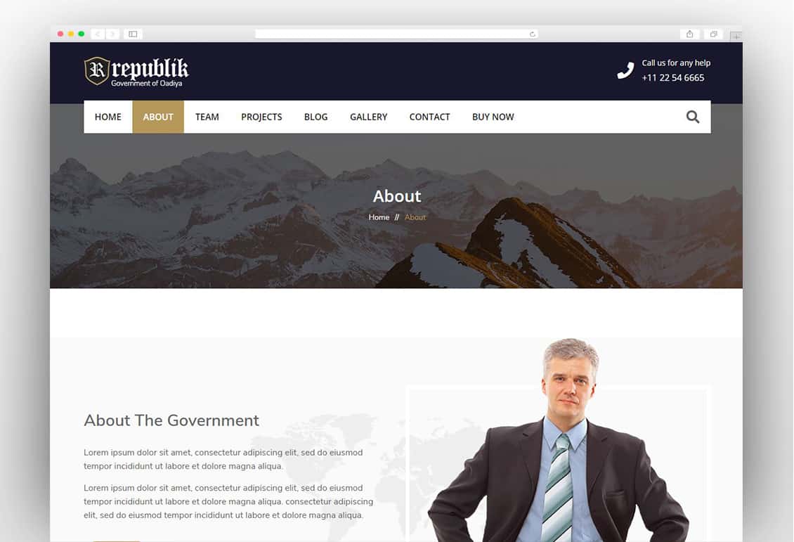 Republik - Government Portal WordPress Theme