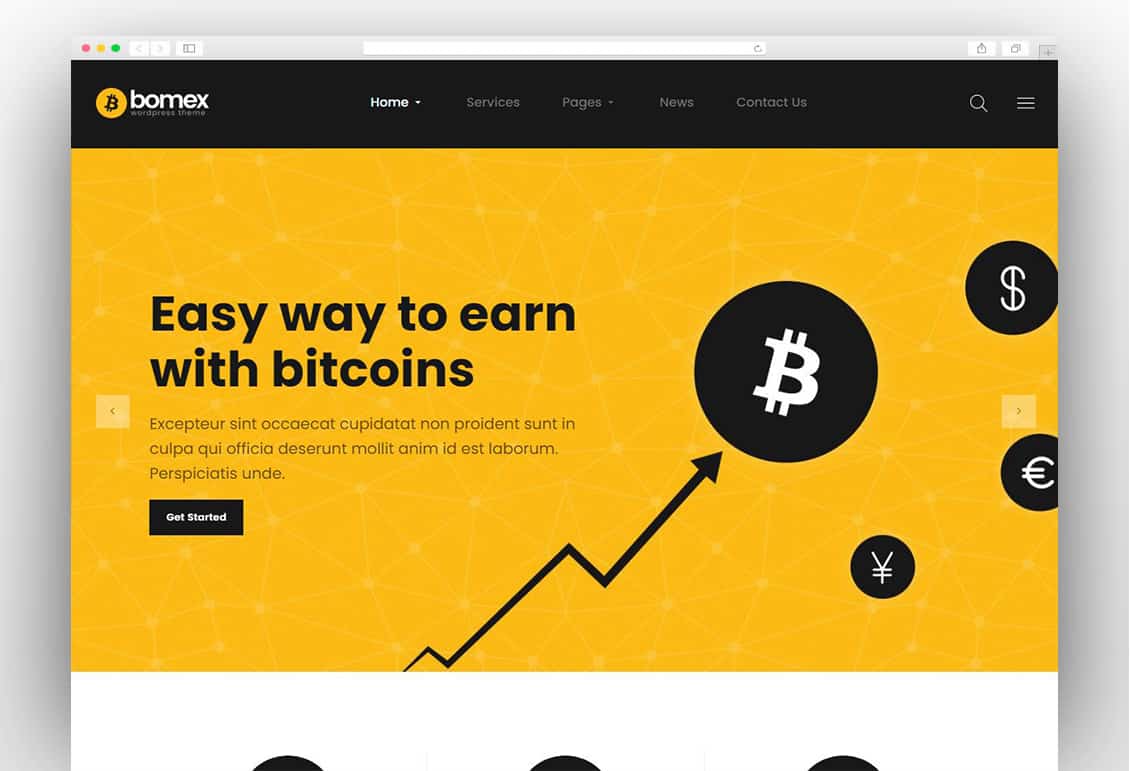 Bomex - Cryptocurrency & Bitcoin WordPress Theme