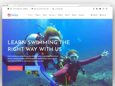 Dobby - Swimming & Scuba Diving HTML Template
