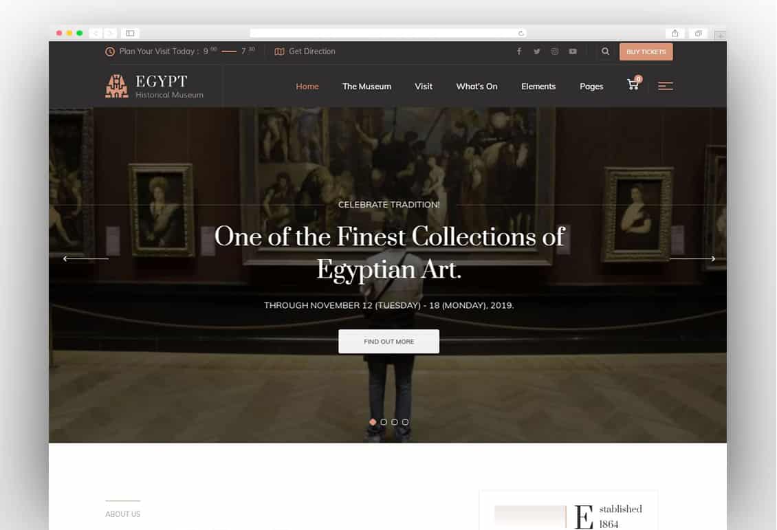 Egypt - Museum & Exhibition WordPress Theme