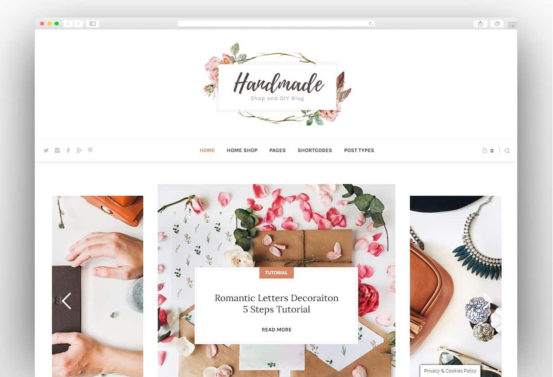 Handmade Shop - Handicraft Blog & Creative Store WordPress Theme