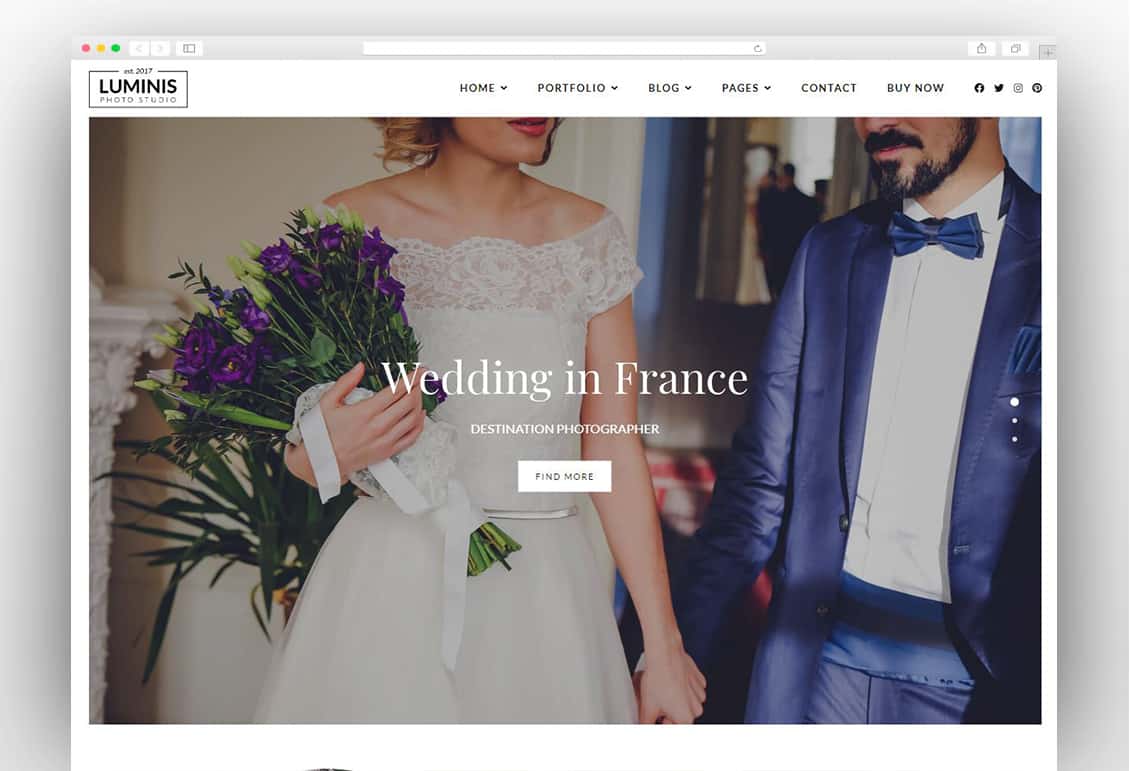 Luminis - Photography WordPress Theme for Wedding, Travel, Event Portfolios
