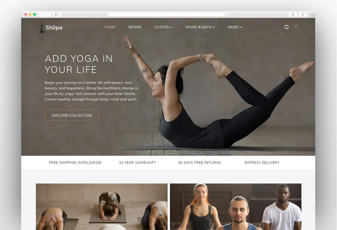 Shilpa - Yoga Clothing & Fitness Shopify Theme
