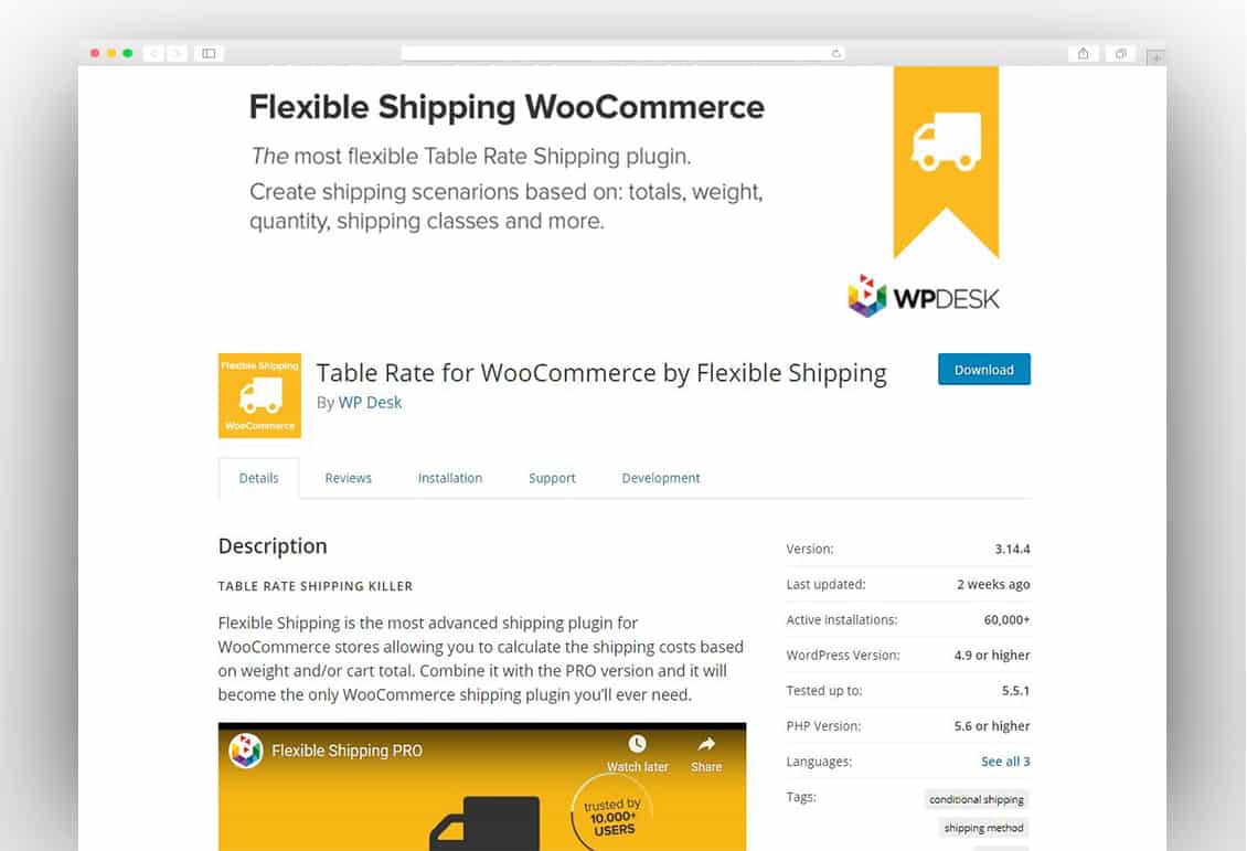 Table Rate for WooCommerce by Flexible Shipping
