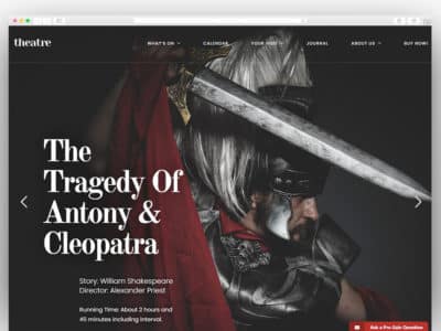 Theatre WP | Culture, Entertainment & Theater WordPress Theme