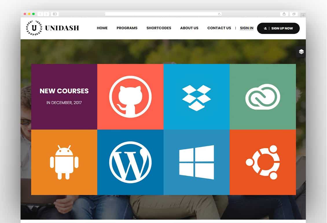 Unidash - WordPress Theme for University and Online Education