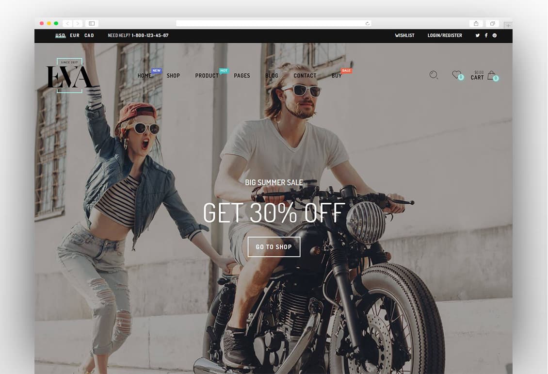 Eva - Responsive eCommerce Shopify Sections Theme