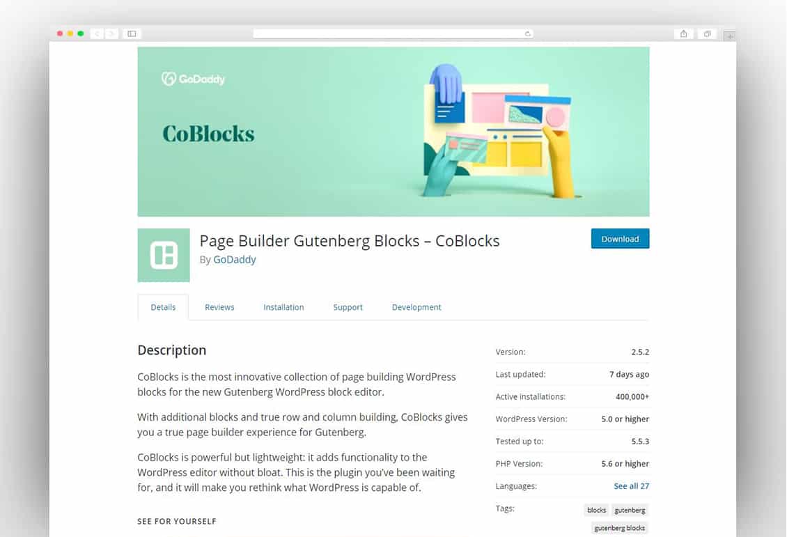Page Builder Gutenberg Blocks – CoBlocks