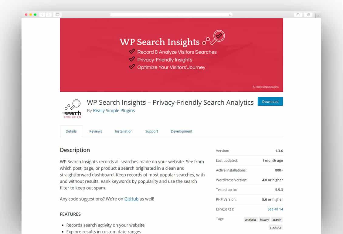 WP Search Insights – Privacy-Friendly Search Analytics