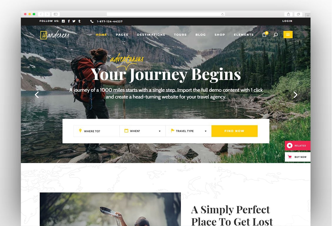 Wanderers - Adventure Travel & Tourism Theme