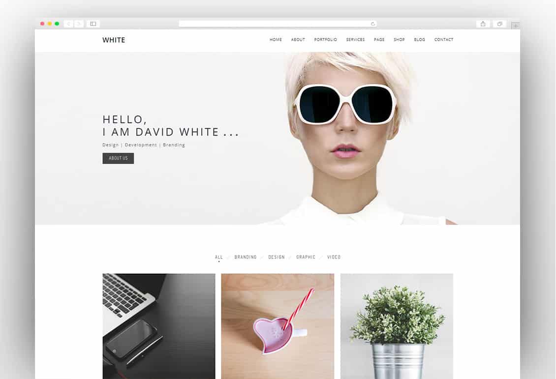 White – Minimal Portfolio WordPress Theme