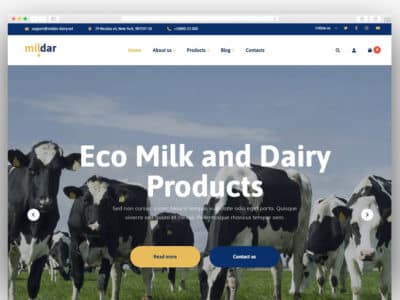 Mildar - Dairy Farm WordPress Theme