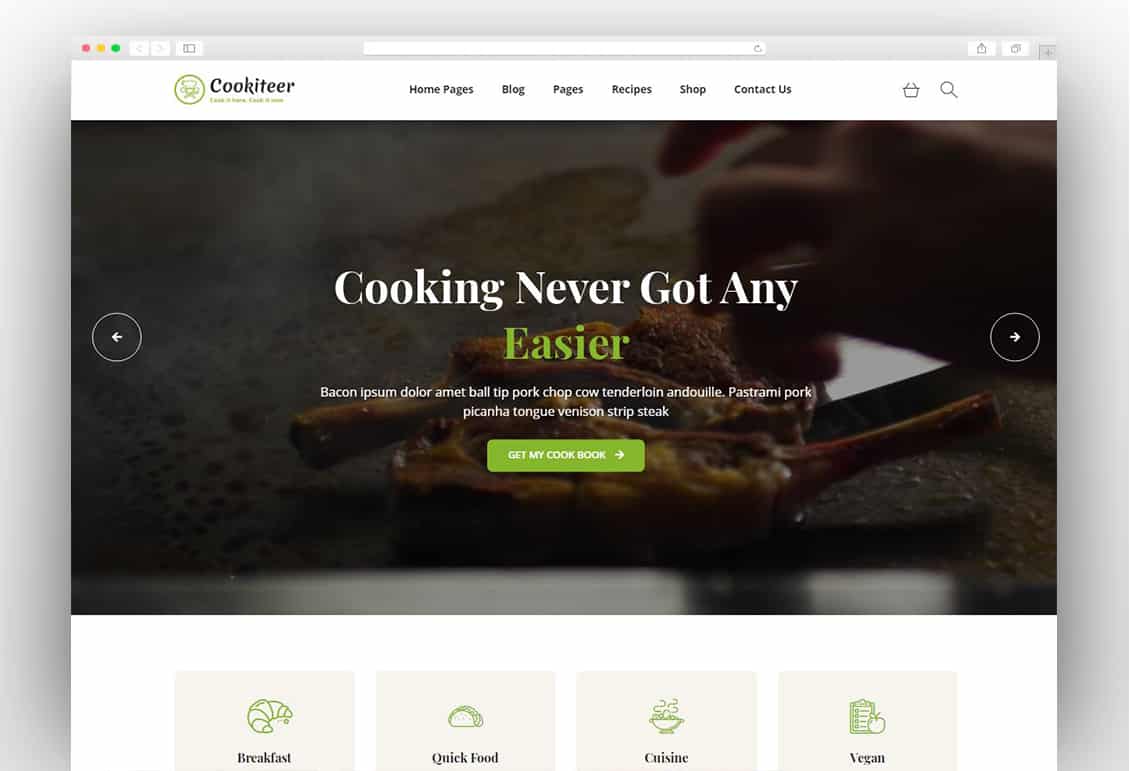 Cookiteer - Food Blog HTML Template