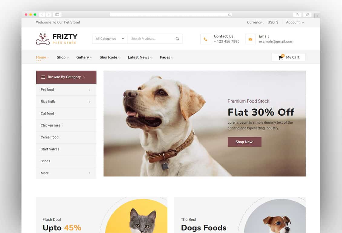 Frizty - Pet Shop WooCommerce Theme