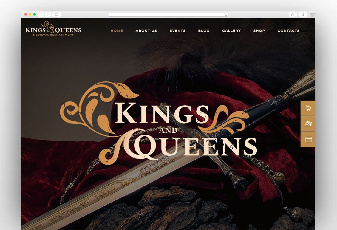 Kings & Queens | Historical War Medieval Reenactment WordPress Theme
