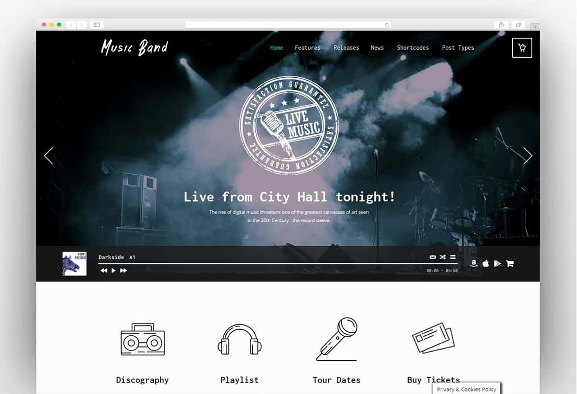 Music Band Live Event and Dance Club WordPress Theme