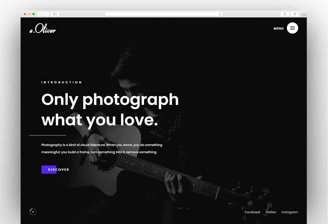 Oliver - Photography WordPress Theme