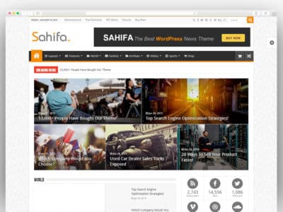Sahifa - Responsive WordPress News / Magazine / Blog Theme