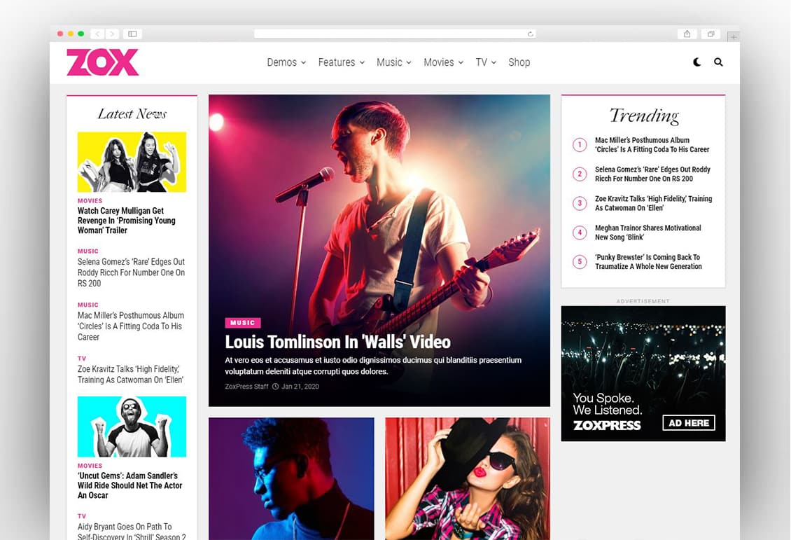 ZoxPress - The All-In-One WordPress News Theme