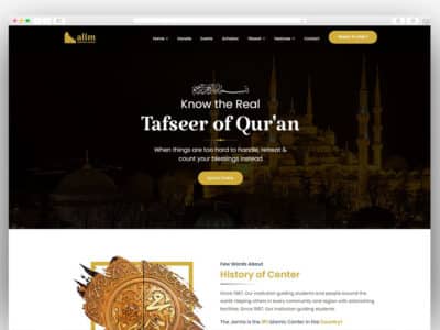Alim - Islamic Institute & Mosque WordPress Theme + RTL