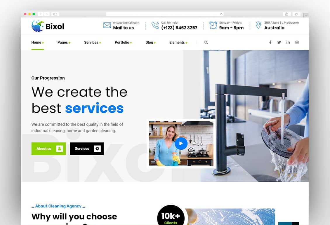 Bixol - Cleaning Services WordPress