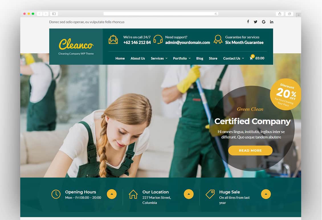 Cleanco 3.0 - Cleaning Service Company WordPress Theme