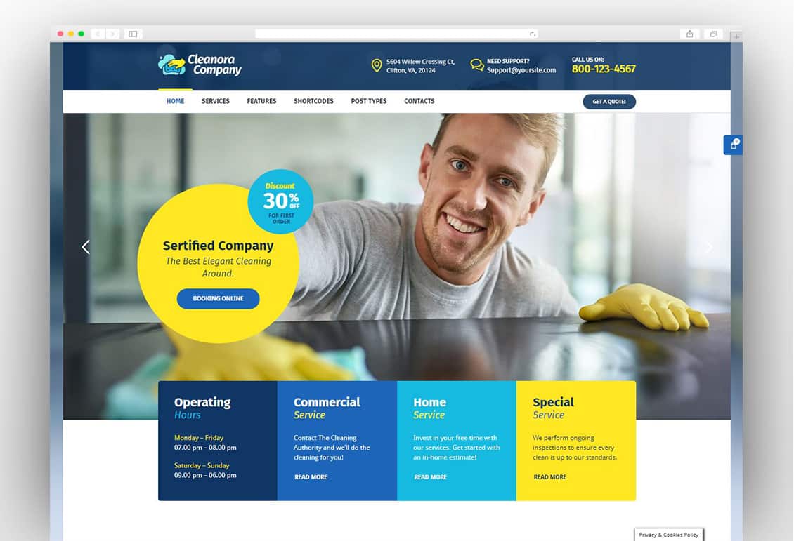 Cleanora - Cleaning Services Theme