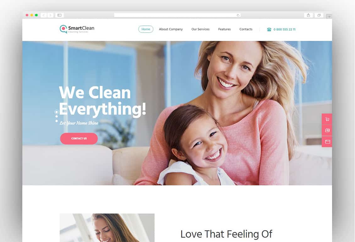SmartClean | Housekeeping, Washing & Cleaning Company WordPress Theme