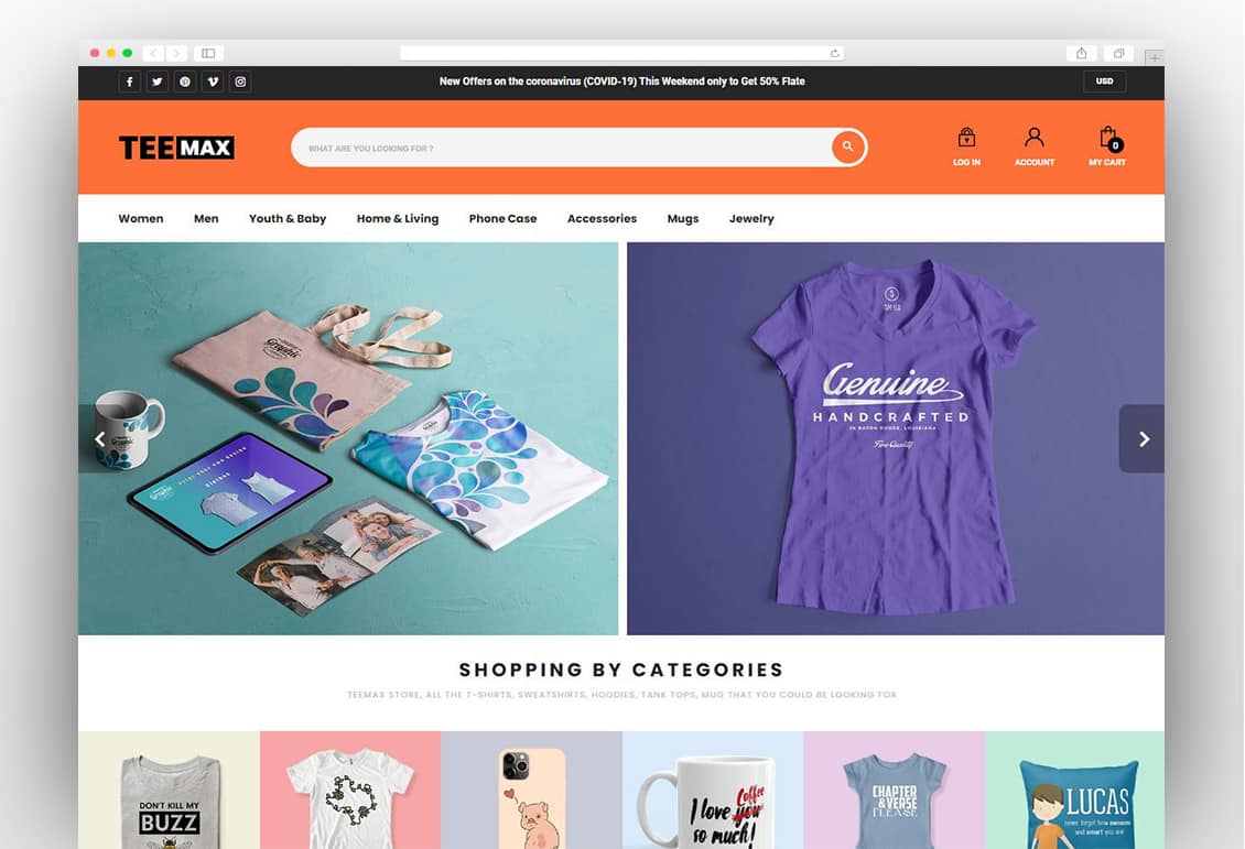 TeeMax | Fashion & POD T-Shirt Store Shopify Theme