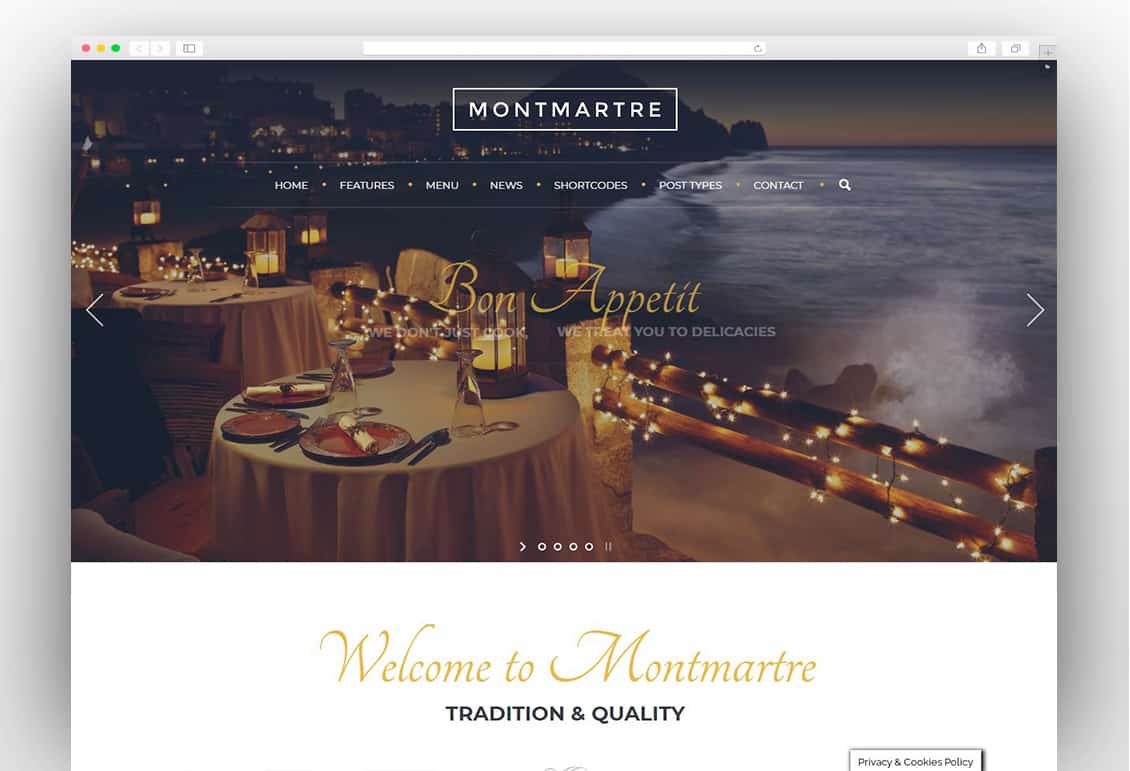 Montmartre - Cafe & Restaurant WordPress Theme