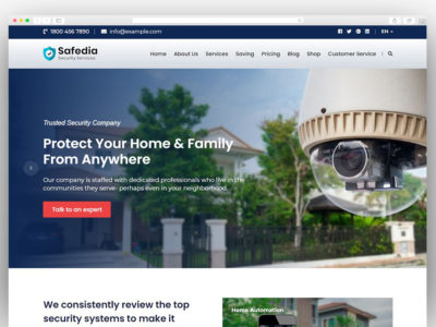 Safedia- Home Security WordPress Theme