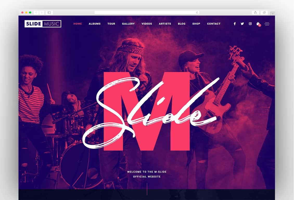 Slide - Music WordPress Theme