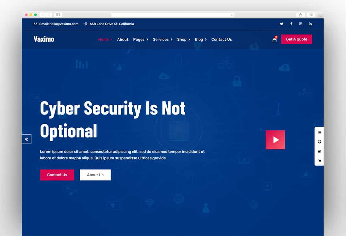 Vaximo - Cyber Security Company WordPress Theme