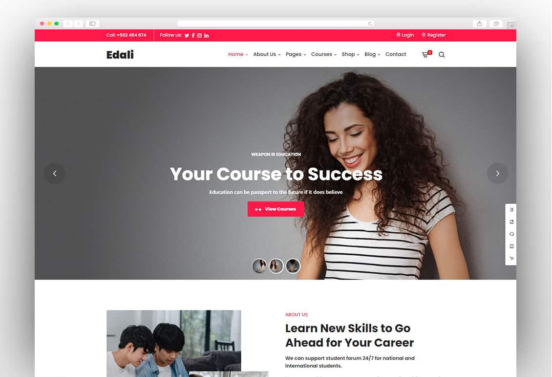 Edali - Elementor Online Courses & Coaching Education Theme