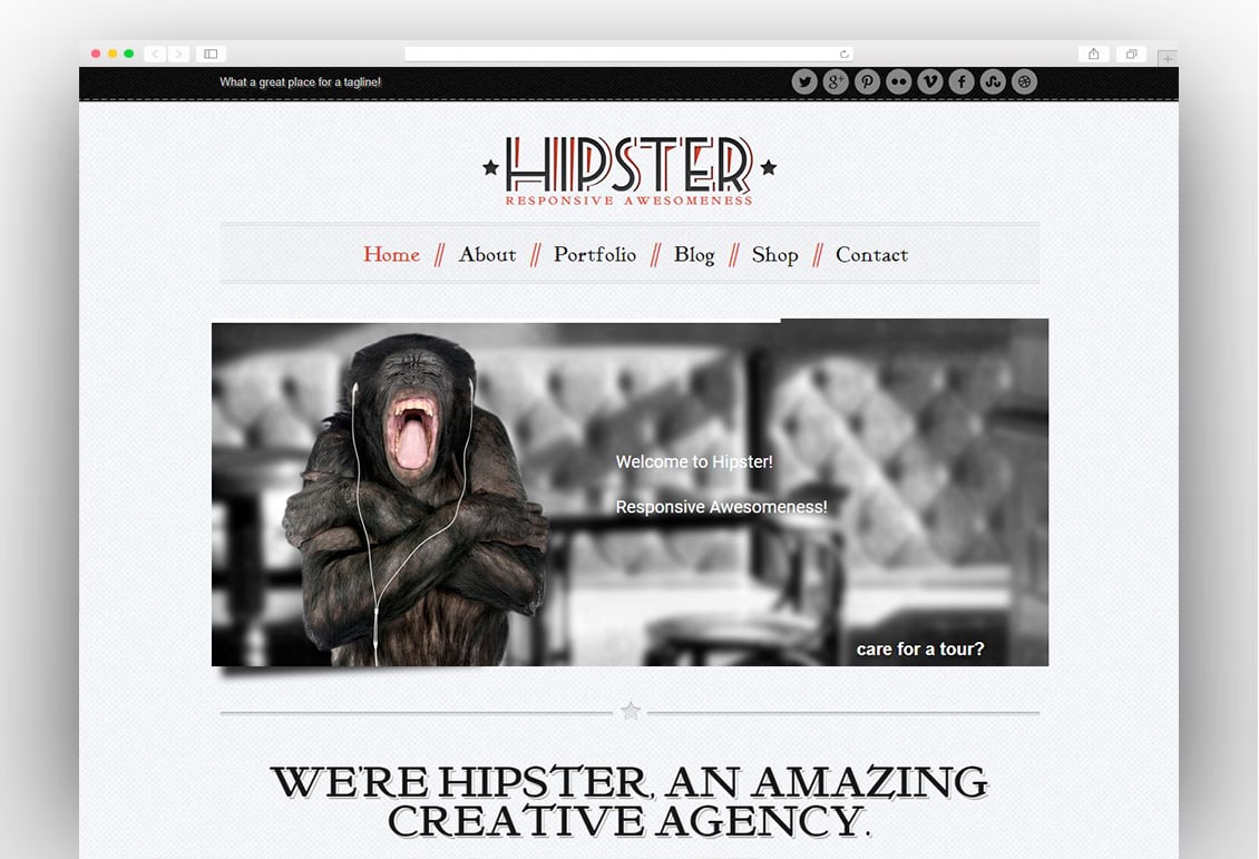Hipster - Retro Responsive WordPress Theme