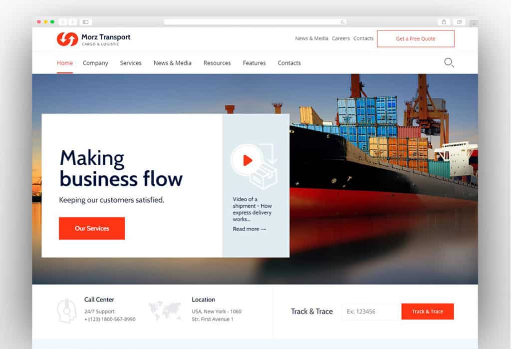 Morz - Transport Cargo Logistics WordPress
