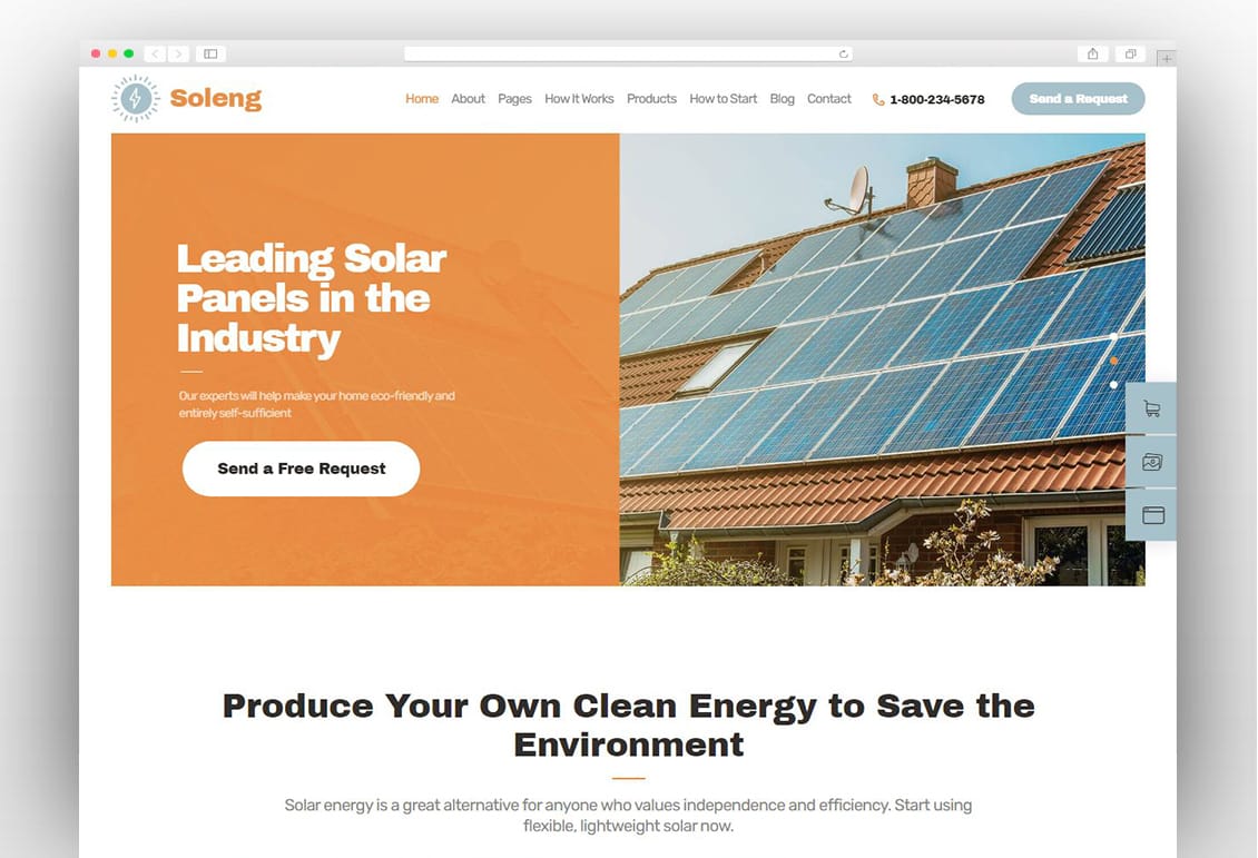 Soleng | A Solar Energy Company WordPress Theme