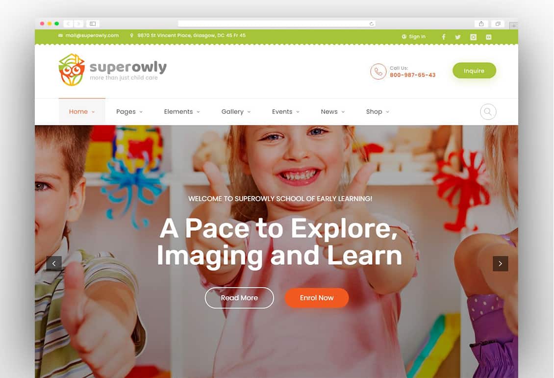 SuperOwly - Kids WordPress Theme