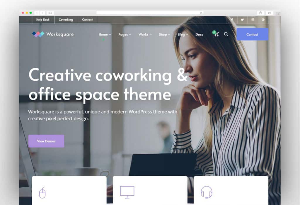 Worksquare - Coworking and Office Space WordPress Theme