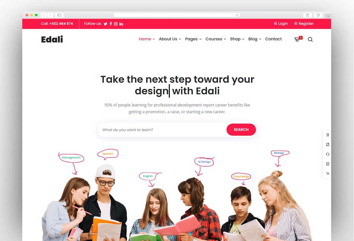 Edali - Elementor Online Courses & Coaching Education Theme