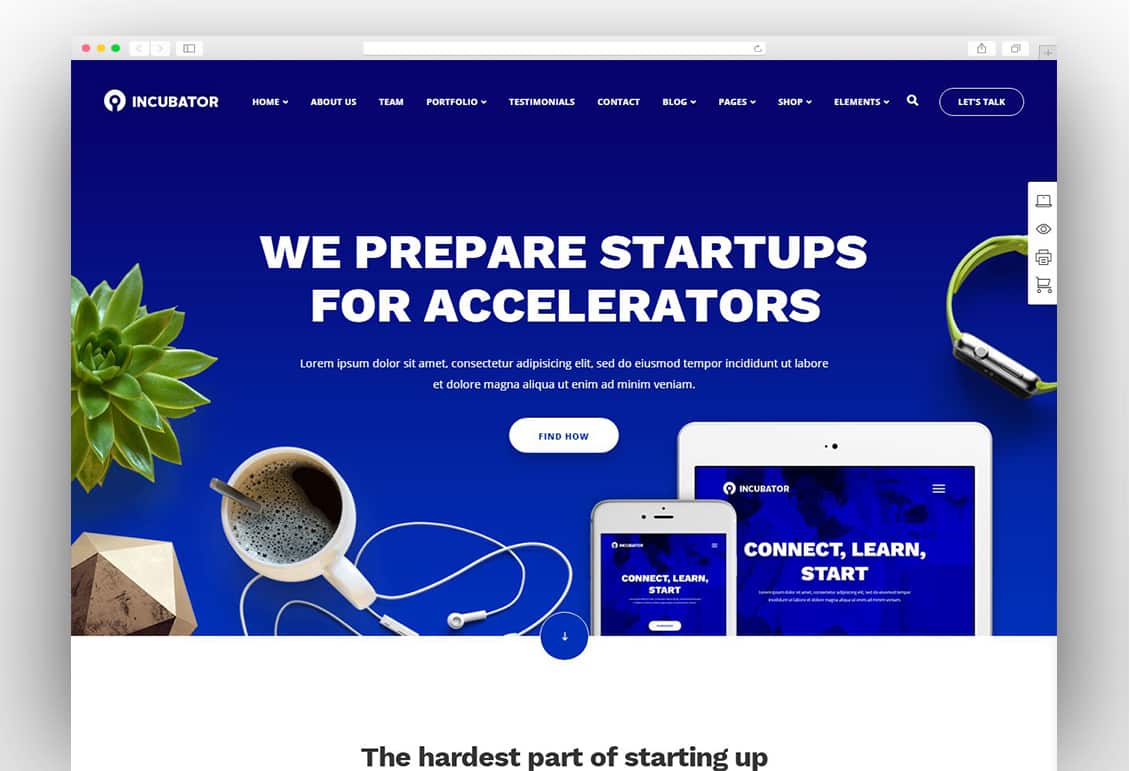 Incubator - WordPress Startup Business Theme