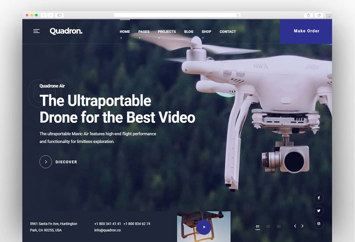 Quadron - UAV Drone WordPress Theme