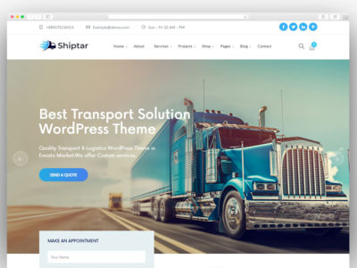 Shiptar - Transport & Logistics WordPress Theme