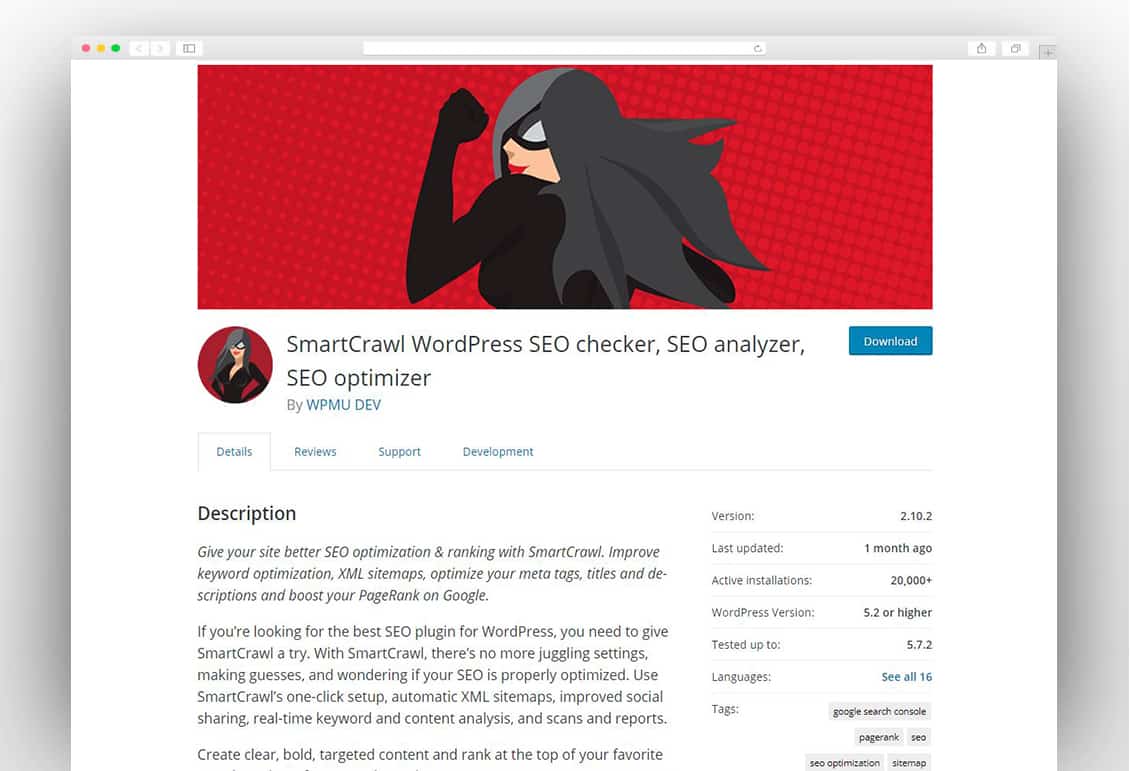 SmartCrawl WordPress SEO checker, SEO analyzer, SEO optimizer