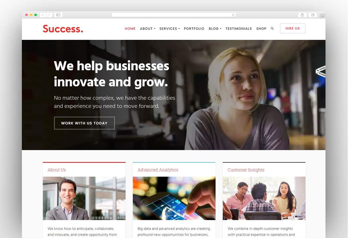 Success - Business and Professional Services WordPress Theme